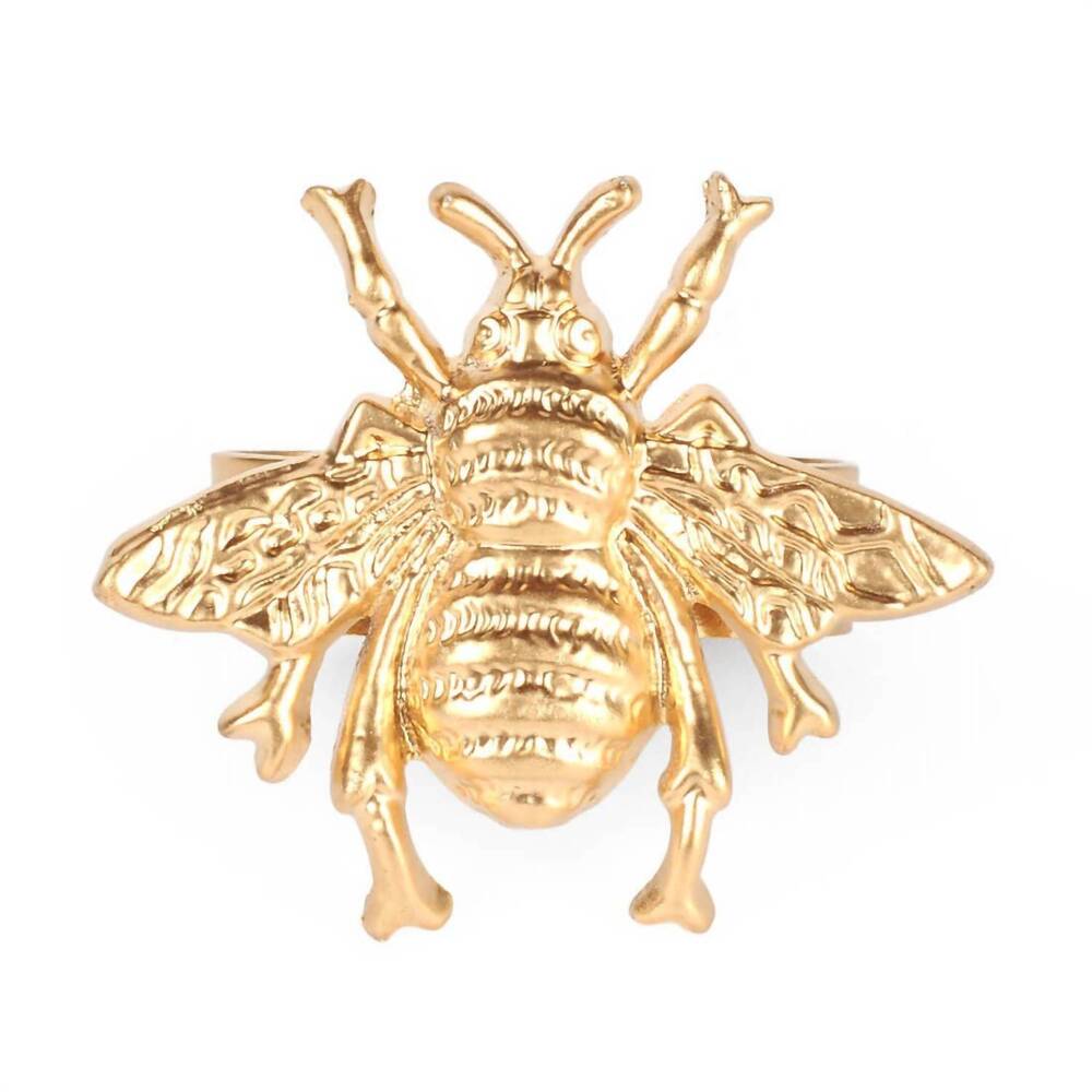 NEW JAYE'S STUDIO bee napkin ring in gold